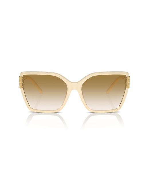 Tory Burch Natural 58mm Eleanor Square Sunglasses