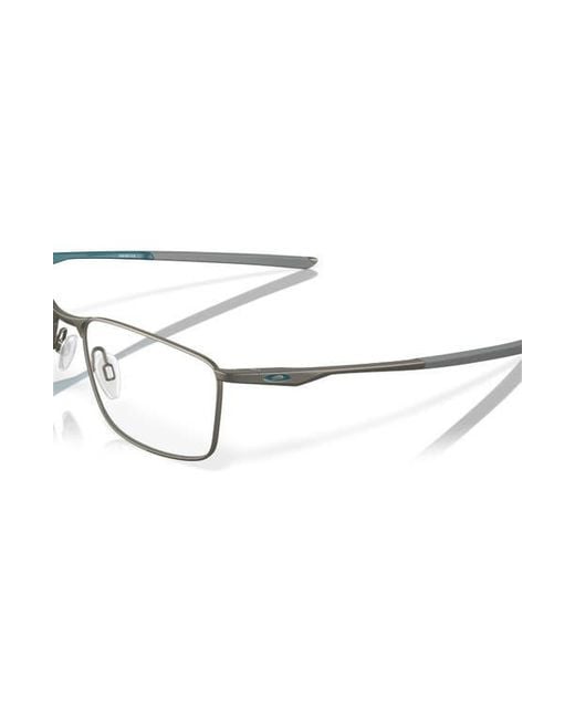 Oakley Gray 57Mm Rectangle Optical Glasses for men