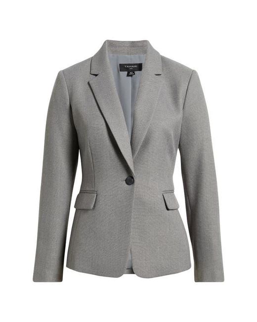 Tahari Gray One-Button Blazer