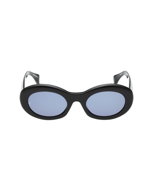 Rag & Bone Blue 51Mm Oval Sunglasses