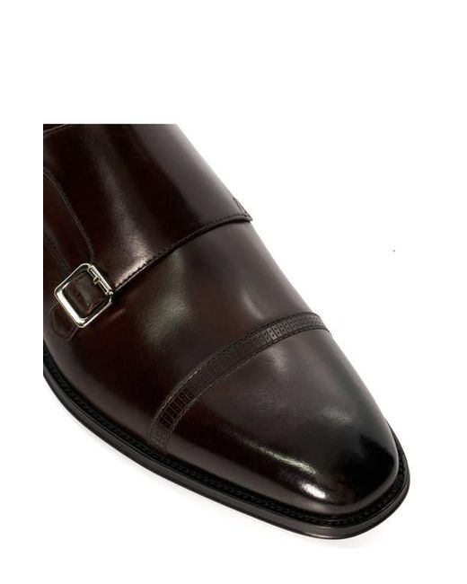 Dune Brown Saloon Cap Toe Monk Shoe for men