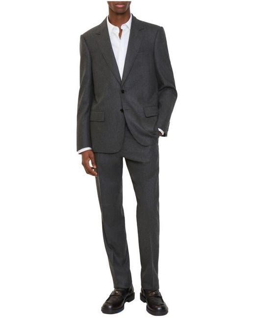 Burberry Gray Wool Flannel Tailored Jacket for men
