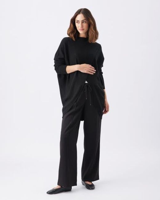 Ripe Maternity Black Hallie Cross Over Knit