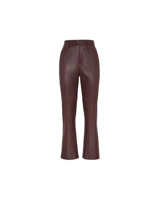 Brunello Cucinelli Red Square Cigarette Trousers