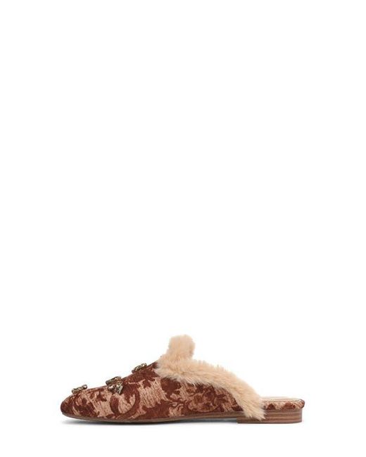 Circus by Sam Edelman Brown Tillie Faux Fur Trim Mule