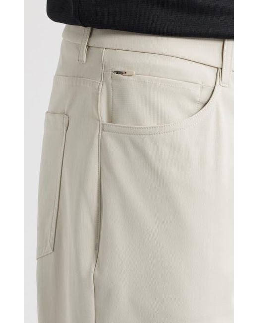 Zella White Driver Slim Fit Five Pocket Pants for men