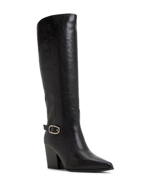 ALDO Black Saddle Knee High Boot