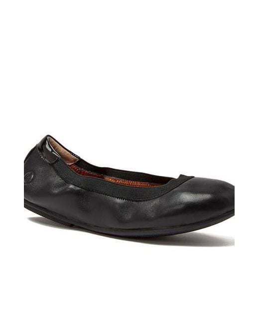 Lands' End Black Comfort Elastic Slip On Ballet Flat Shoes