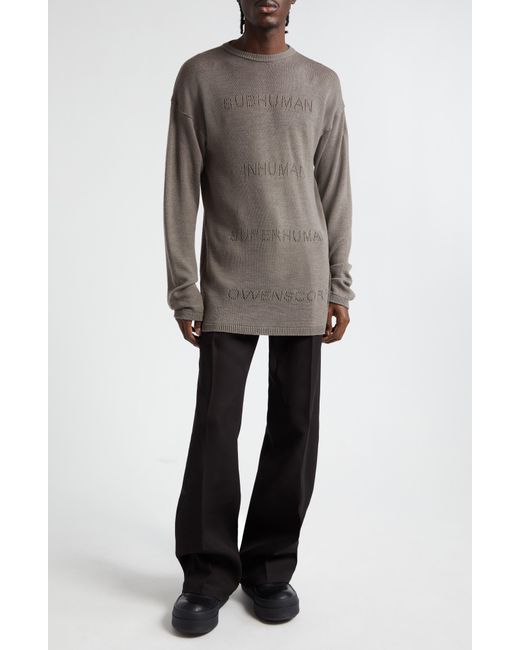Rick Owens Brown Tommy Oversize Wool Sweater for men
