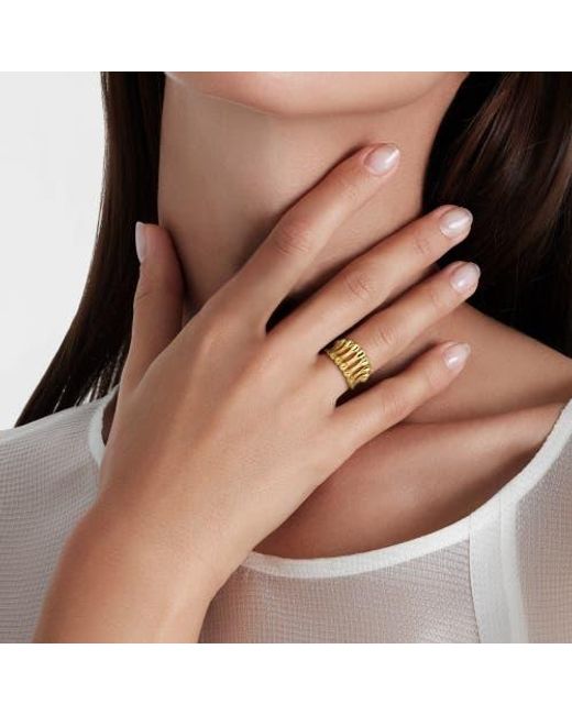 Julianna B Metallic Concave Ring 14K