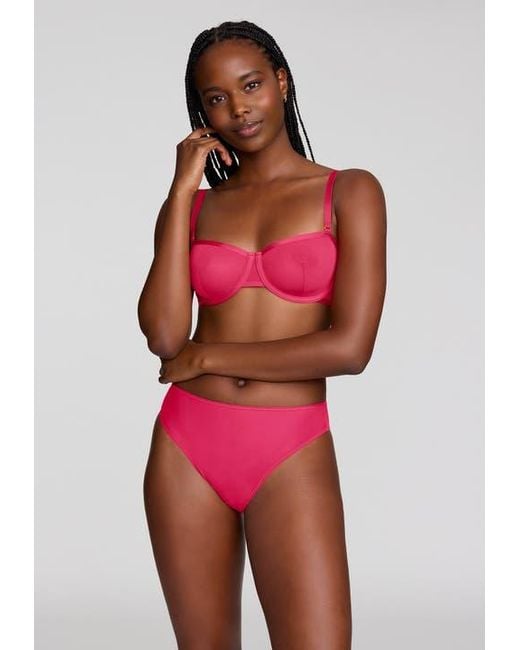 CUUP Pink The Balconette Mesh Underwire Bra