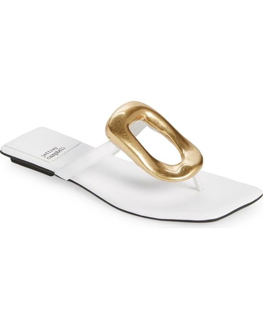 Jeffrey Campbell White Linques Flip Flop