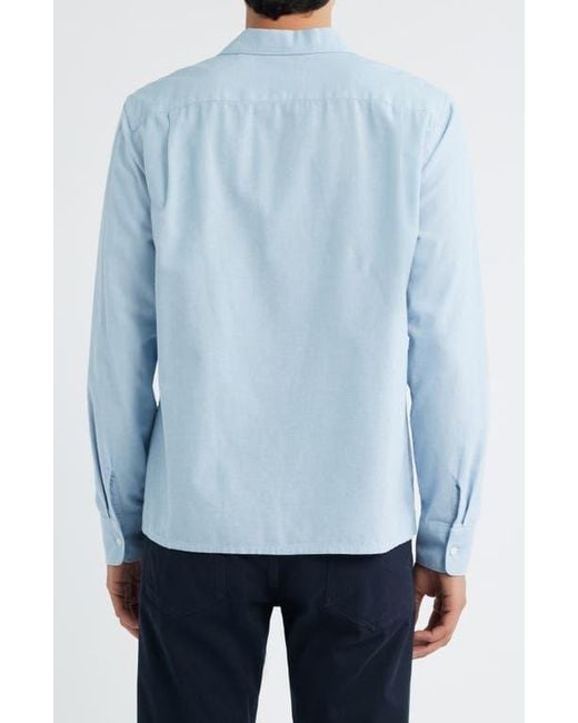 Vince Blue Chambray Button-Up Shirt for men