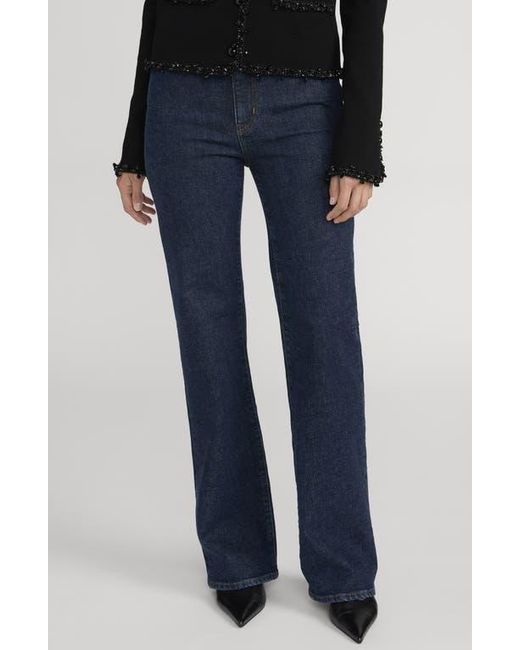 FRAME Blue The Pixie Arrow High Waist Bootcut Jeans