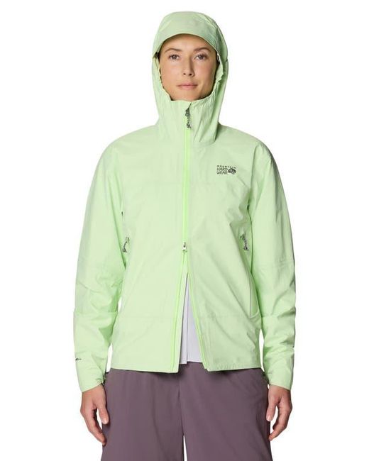 Mountain Hardwear Green Cloud Cipher Hooded Jacket