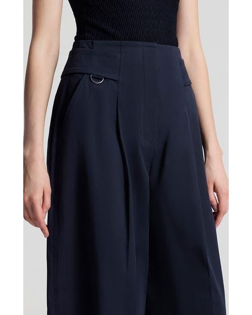 A.L.C. Blue Elliot Hollywood Waist Stretch Cotton Pants