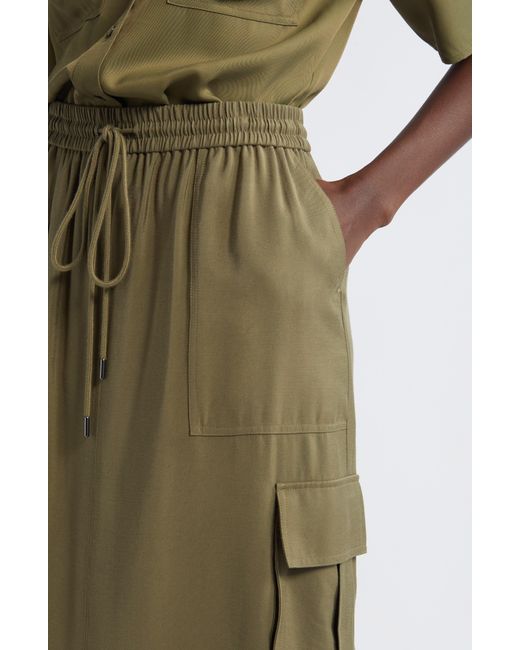 Nordstrom Green Drawstring Waist Utility Skirt