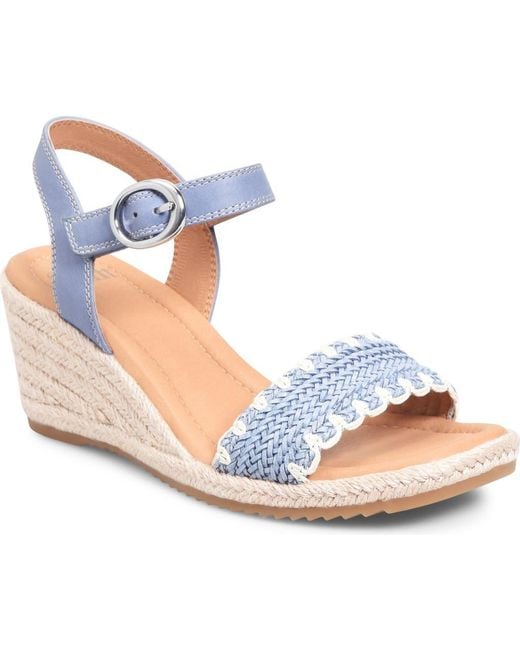 Söfft Blue Inez Wedge Sandal