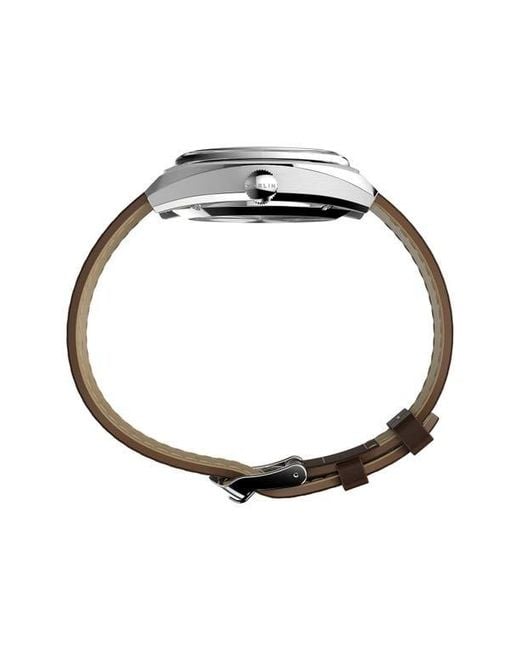 Timex Gray Marlin Automatic Leather Strap Watch, 39Mm for men