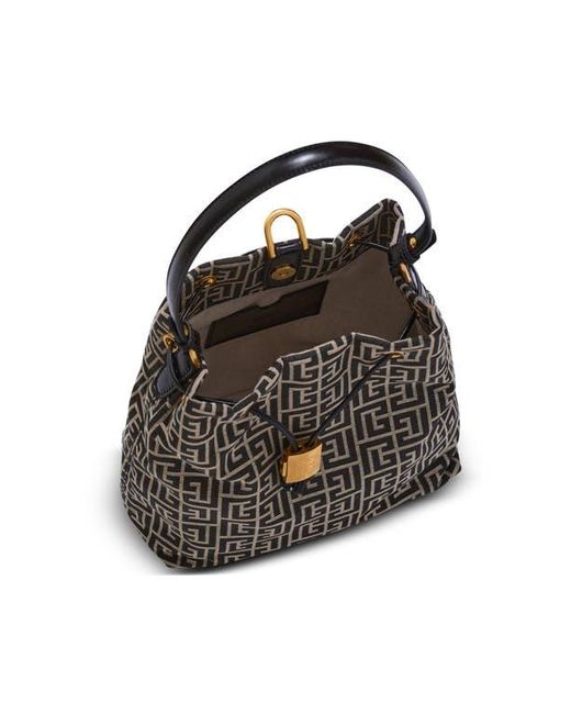 Balmain Black Pulse Monogram Jacquard Backpack