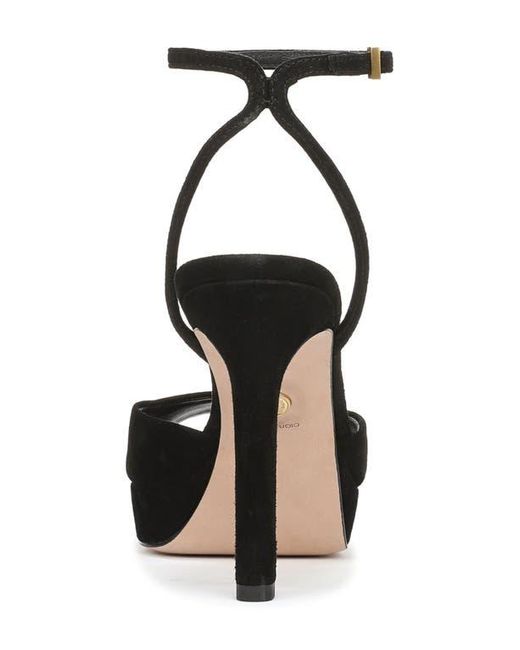 Veronica Beard Black Brianne Ankle Strap Platform Sandal