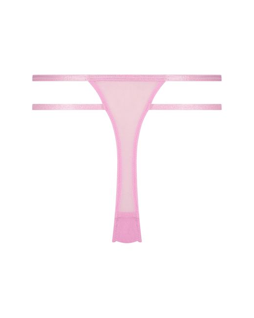 Hunkemöller Pink Milaan Strappy Lace & Mesh Thong