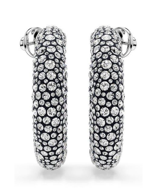Swarovski Black Sublima Hoop Earrings