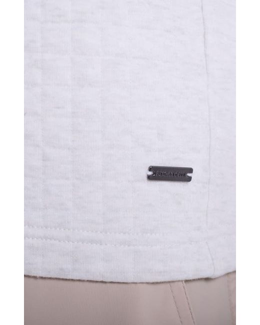 Bugatchi Gray Waffle Quarter Zip Cotton Blend Pullover for men