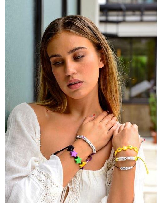 Venessa Arizaga Smile Bracelet Set in White