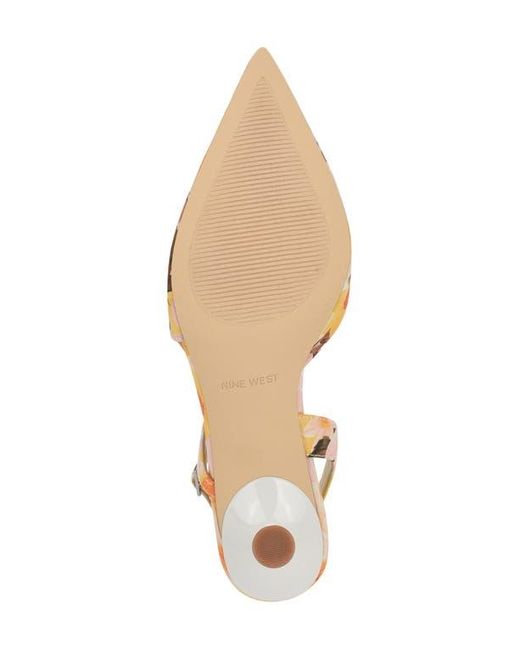 Nine West Metallic Renela Pointed Toe Slingback Pump