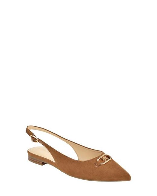 Tommy Hilfiger Brown Vesly Pointed Toe Slingback Flat