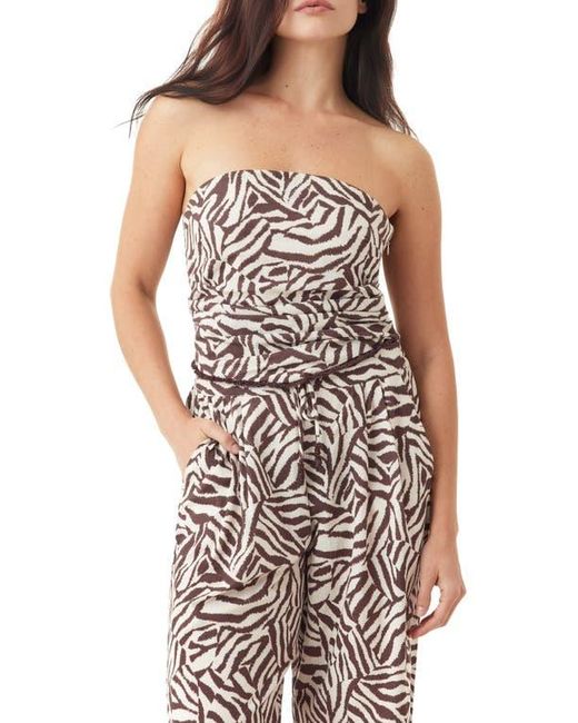 Habitual Multicolor Scarf Strapless Top
