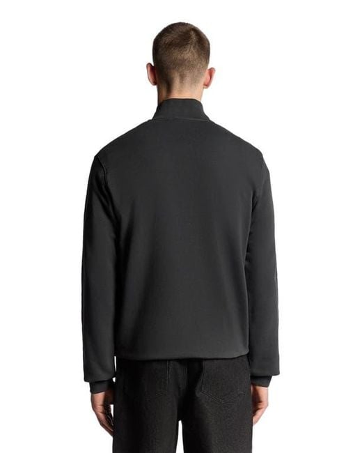 Lyle & Scott Black Loopback Quarter Zip Sweat for men