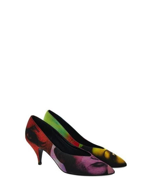 Versace Multicolor Tina Pointed Toe Pump