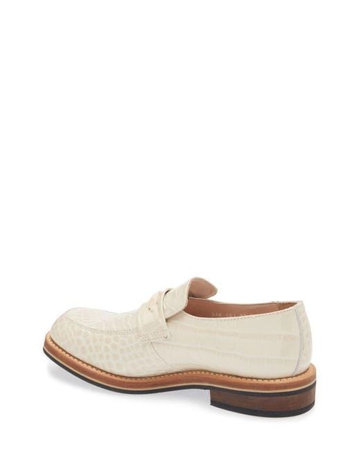 Our Legacy White Nakano Croc Embossed Leather Loafer for men
