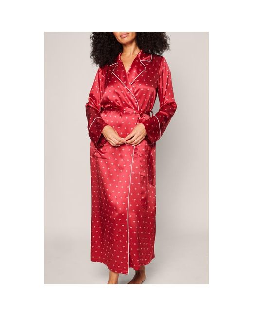 Petite Plume Red Mulberry Silk Robe