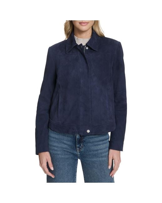 Cole Haan Blue Suede Jacket