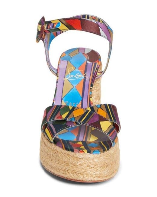 Christian Louboutin Multicolor Calakala Espadrille Platform Sandal