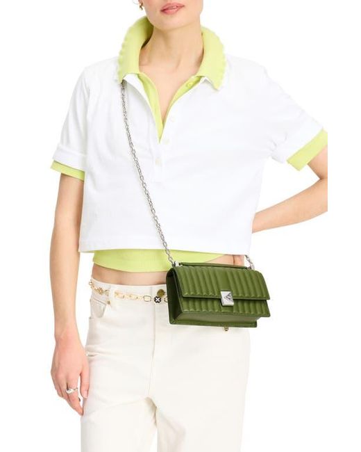 Kate Spade Green Mini Deco Quilted Leather Convertible Crossbody Bag