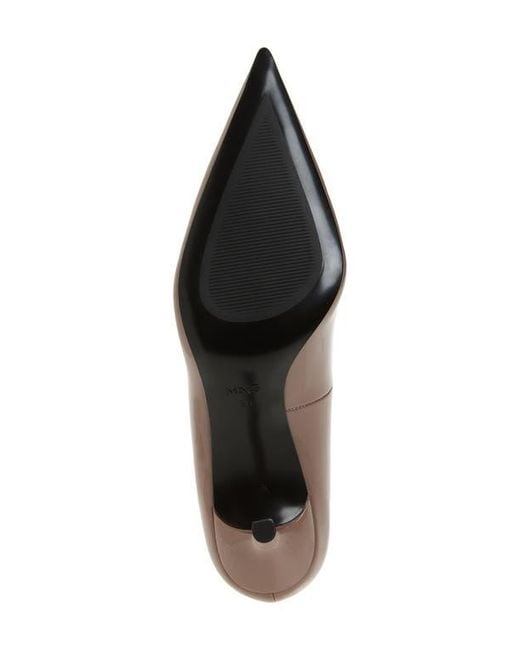 Mango Brown Court Pointed Toe Pump
