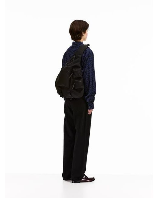 vowels Black Shoulder Bag for men