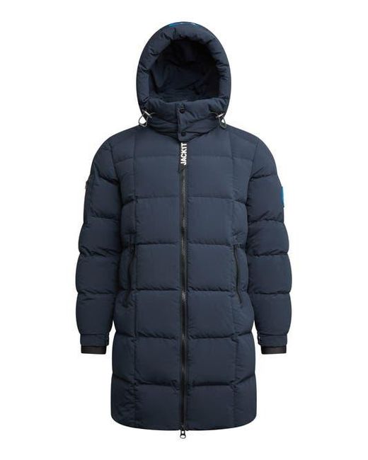 Jacket Blue Ez Hooded Boxed Puffer Coat for men