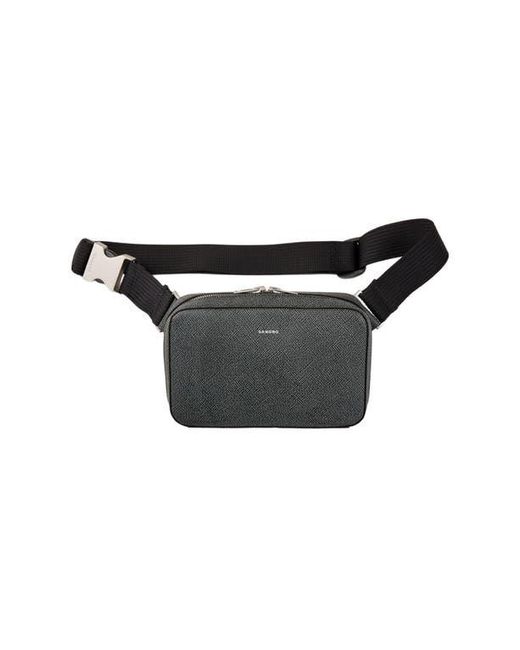 Sandro Black Small Reconstitued Leather Bag for men