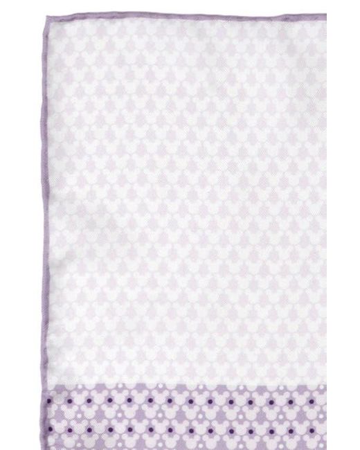 Cufflinks Inc. Purple X Disney Mickey Dot Silk Pocket Square for men