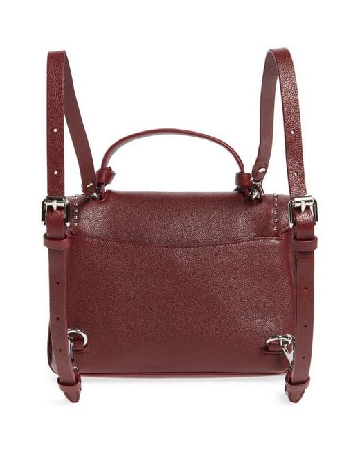 Rebecca Minkoff Purple Medium Stella Convertible Leather Backpack