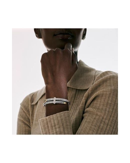 John Hardy Multicolor Spear Pavé Diamond Flex Bracelet for men