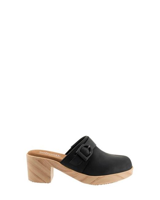 Softwalk® Black Ferrara Platform Mule
