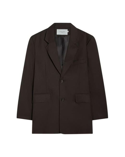 ALMINA CONCEPT Black Oversized Double Button Blazer