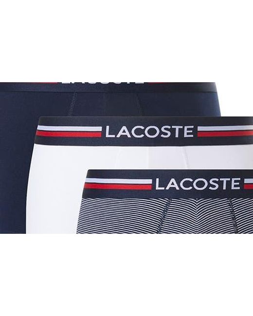 Lacoste Blue Assorted 3-Pack Boxer Briefs for men