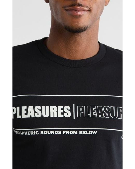 Pleasures Black Sounds Graphic T-Shirt for men